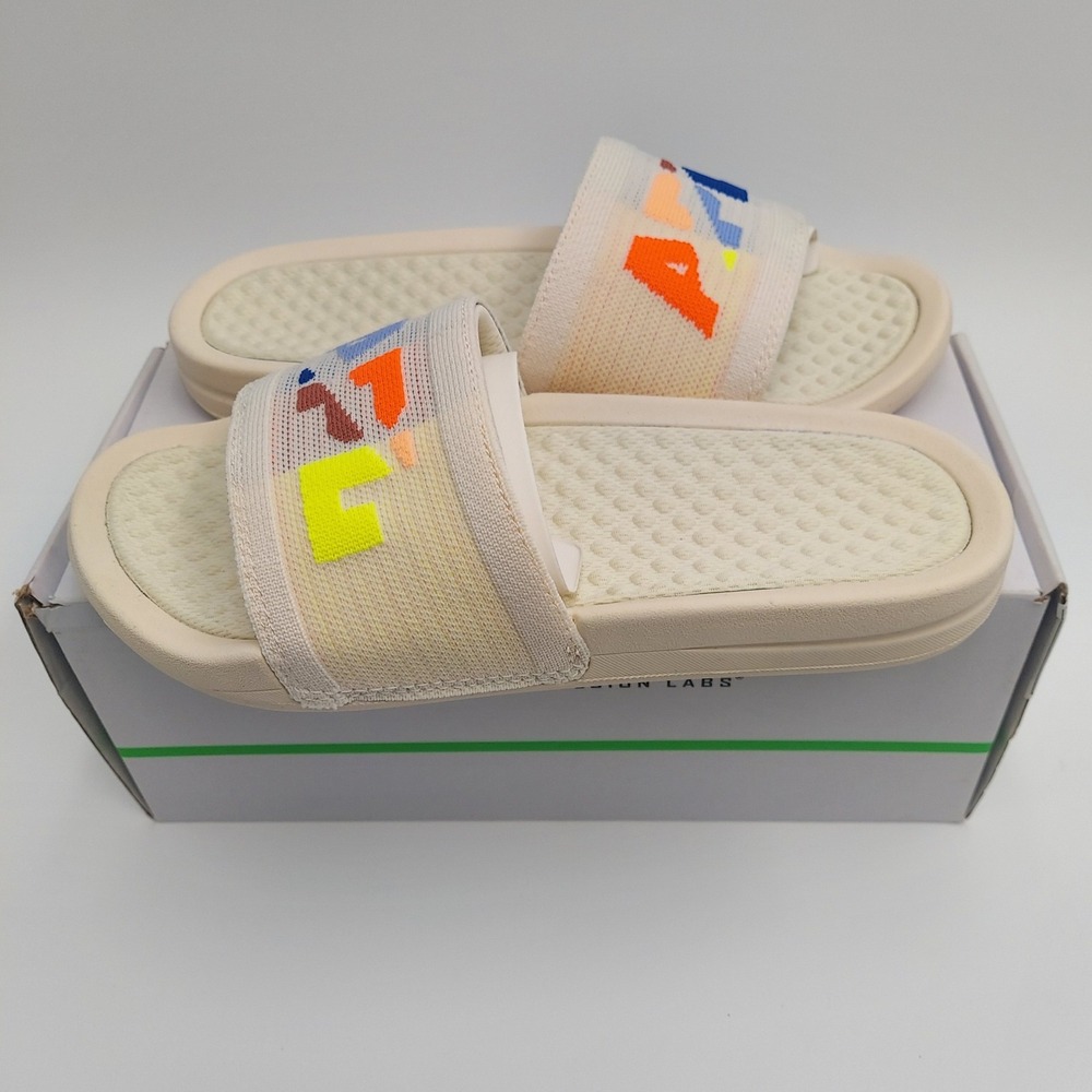 APL TechLoom Slide Womens 6 Pristine Neon Blocked New Athletic Recovery Sandals